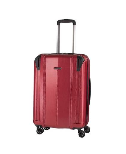 Nowi Sasso - lichtgewicht ABS koffer - reiskoffer trolley 65 cm - gevoerde binnenkant - rood