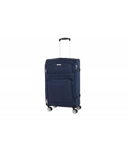 Nowi Apelio - lichtgewicht handbagage koffer - reiskoffer trolley - 58 cm - gevoerde binnenkant - blauw - navy