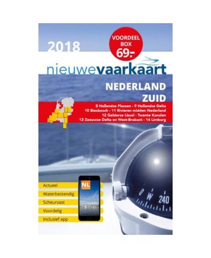 Waterkaart Nederland Zuid - 2018 - voordeelbox -