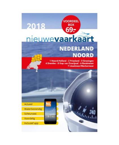 Waterkaart Nederland Noord - 2018 - voordeelbox -