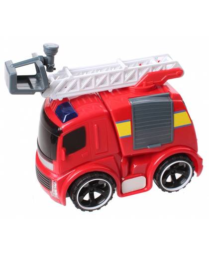 Jonotoys brandweerwagen met licht en geluid jongens 19 cm rood