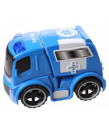 Jonotoys politiewagen met licht en geluid jongens 19 cm blauw