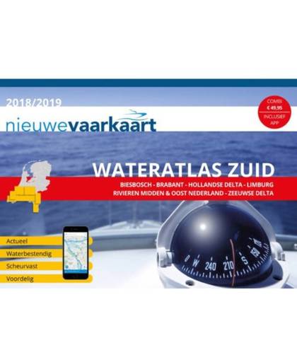 Waterkaart Nederland Zuid - 2018 - wateratlas -