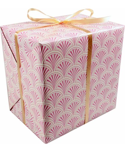 LOVLY® Cadeaupapier, 50cm, 200m, 80gr/m², Wave, 693, roze