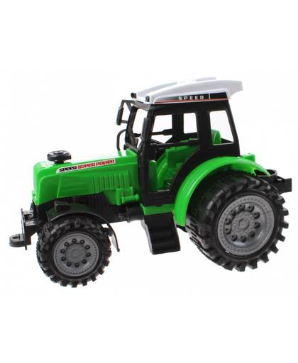 Jonotoys tractor met balenpers jongens 24 cm groen/geel