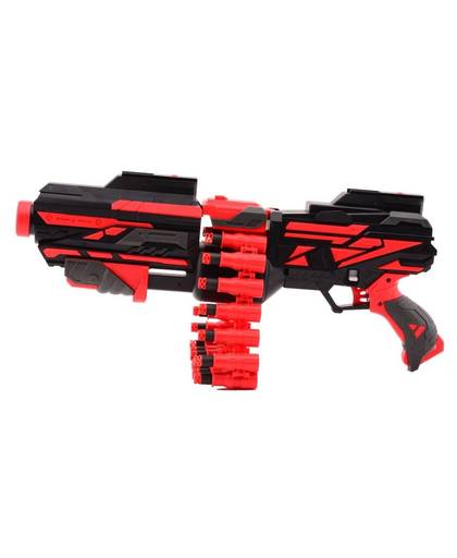 Johntoy Serve & Protect Shooter 50 cm rood/zwart