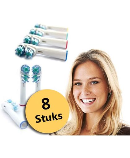 Hoogwaardig alternatief opzetborstels voor Oral B Dual Clean - 8 stuks