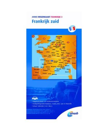 ANWB wegenkaart Frankrijk 3. Frankrijk zuid - ANWB