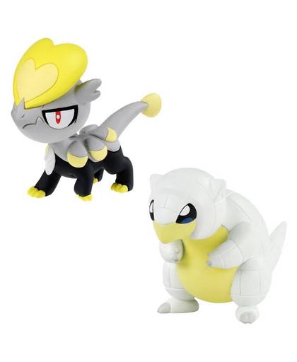 Tomy speelfiguren Pokémon Alolan Sandscrew & Jangmo-o 5 cm