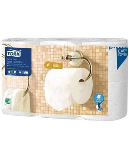 Tork toiletpapier Extra Soft 3-laags, voor systeem T4, pak van 6 rollen