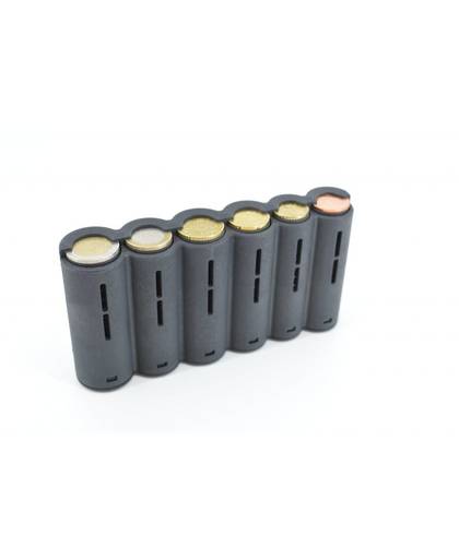 Horeca Munthouder zwart - 6 tubes - LeonDesign