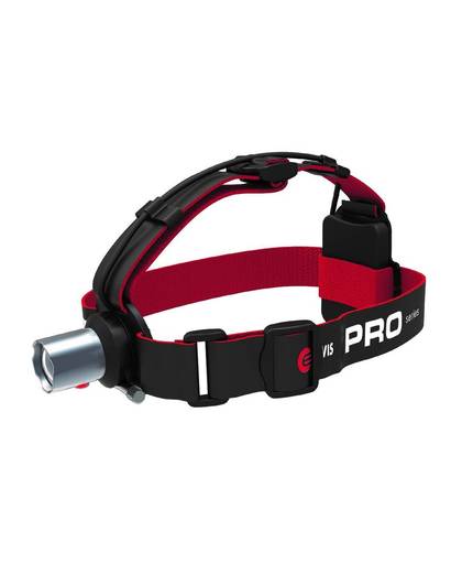 Elwis Pro hoofdlamp met hoofdband 3 cm zwart/rood