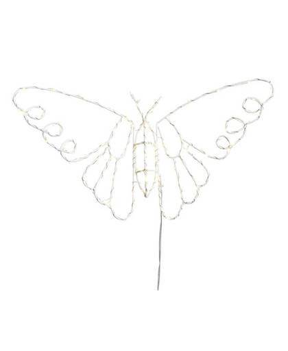 Kerstverlichting vlinder op LED lampjes 45 x 25 cm