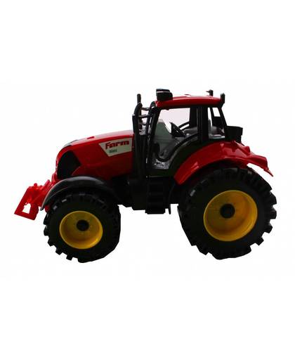 Jonotoys tractor farm truck 23 cm rood