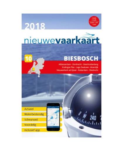 Waterkaart Biesbosch - 2018 - Nieuwe Vaarkaart -