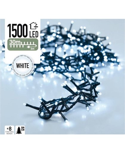 Nampook Kerstverlichting micro cluster1500 LED 30 meter wit