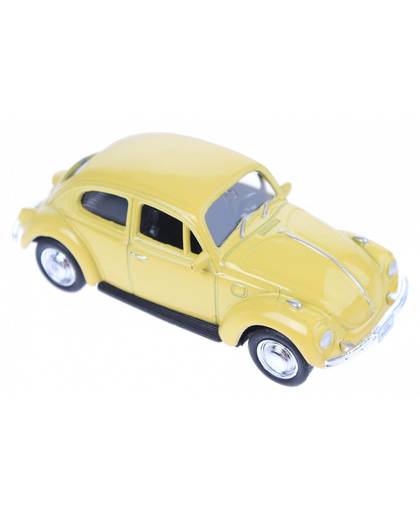 Welly metalen Volkswagen kever 7,6 cm geel