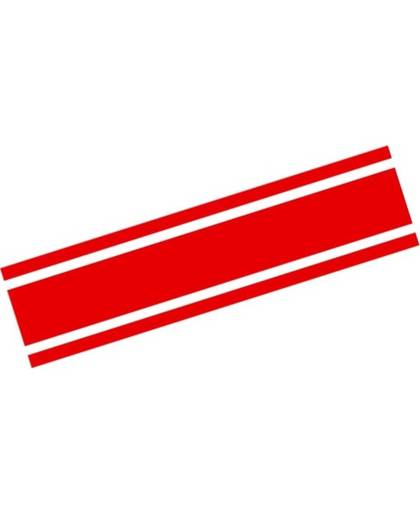 AutoStyle sticker RacingStripe150 20+90+20 mm 5 meter rood