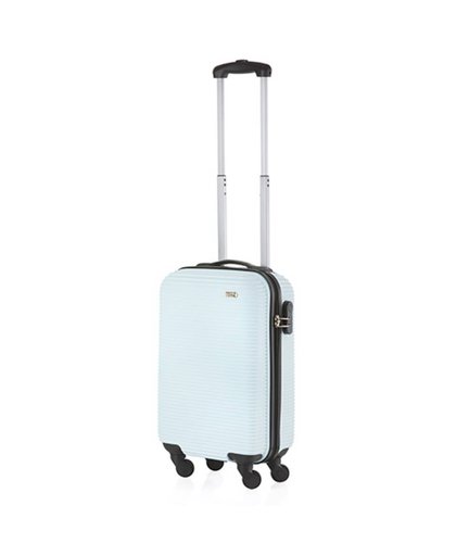 TravelZ - Horizon - Handbagagekoffer 54cm - ABS Trolley met gevoerde binnenkant - Baby Blauw