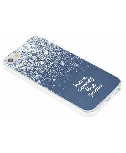 Sneeuw design siliconen hoesje voor de iPhone 5 / 5s / SE