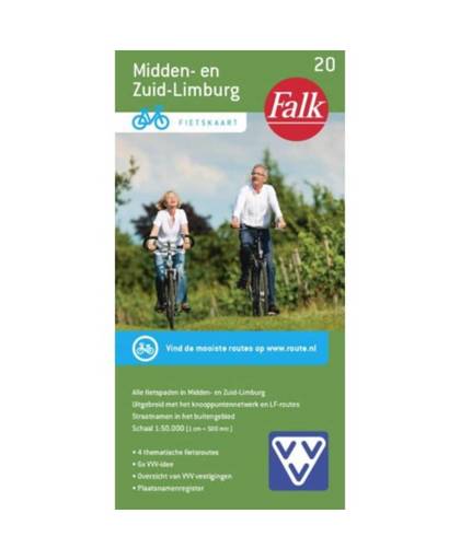 Midden-en Zuid-Limburg - Falkplan fietskaart