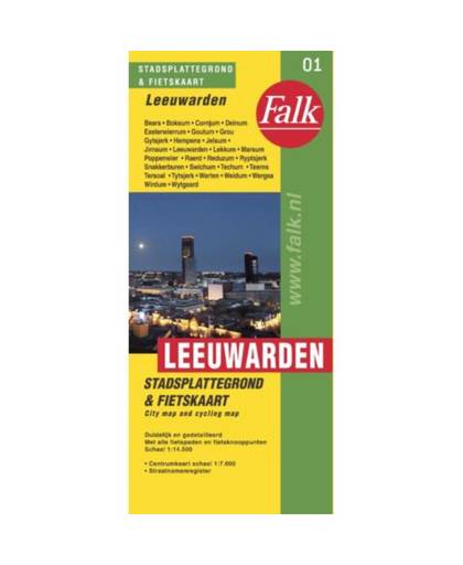 Leeuwarden stadsplattegrond & fietskaart