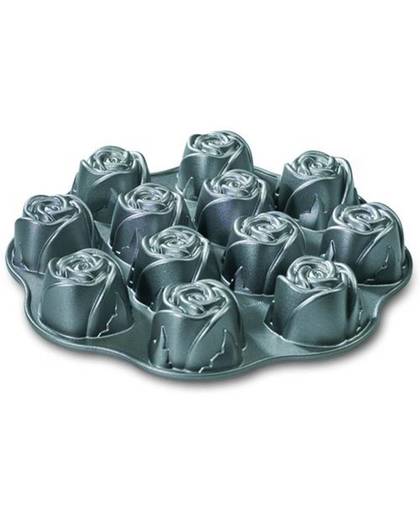 Nordic Ware roosjes muffinvorm - aluminium