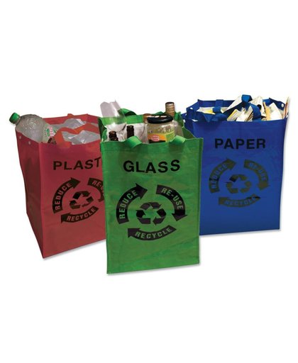 Recycling tassen (3 stuks)