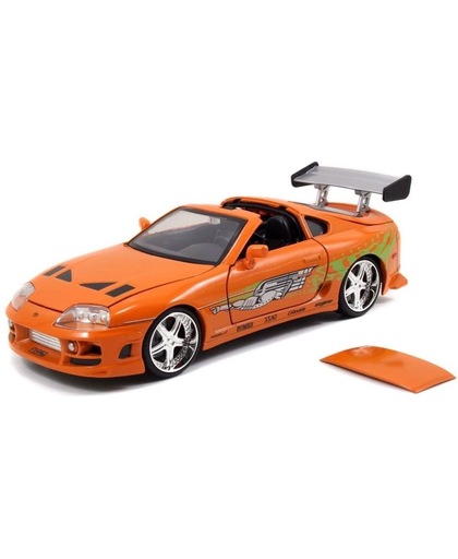 Toyota Supra The Fast And The Furious oranje 1:24 Jada Toys
