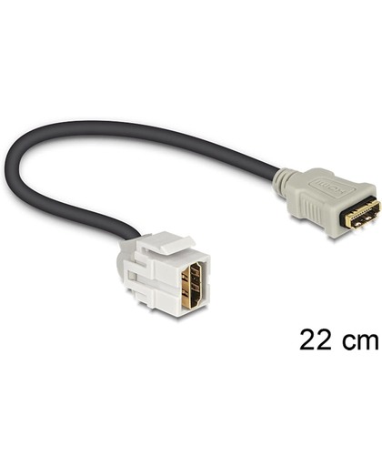 DeLOCK HDMI - HDMI, 0.22m 0.22m HDMI HDMI Zwart HDMI kabel