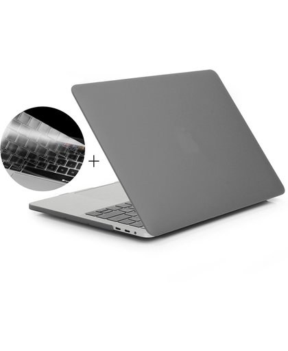 ENKAY Hat-Prince 2 in 1 Frosted Hard Shell Plastic beschermings hoesje + US Version ultra-dun TPU toetsenbord beschermings Cover voor 2016 New MacBook Pro 15.4 inch met Touchbar (A1707)(grijs)