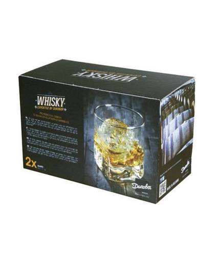 2x bijzondere whiskey glazen 330 ml