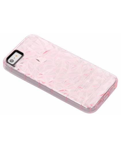 Roze geometric style siliconen case voor de iPhone 5 / 5s / SE