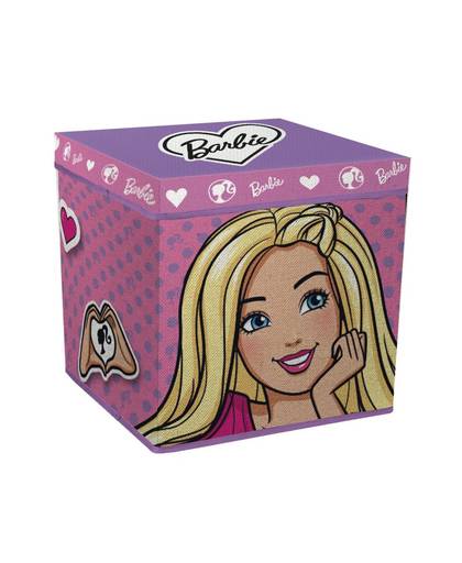 Barbie Barbie opbergmand/kruk 30 x 30 x 30 cm roze