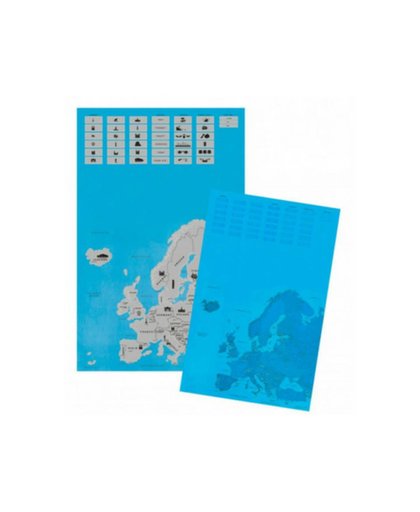 Scratch kaart Europa