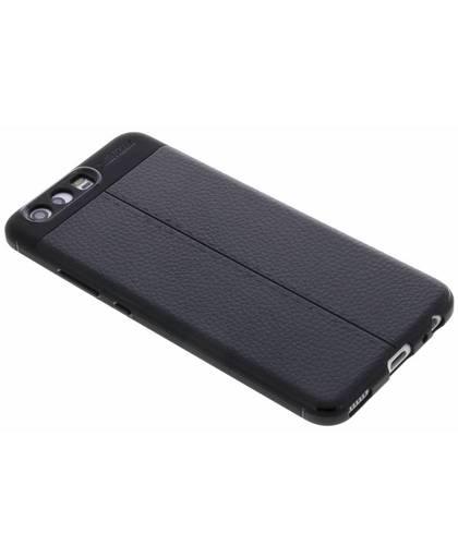 Zwarte lederen siliconen case voor de Huawei P10