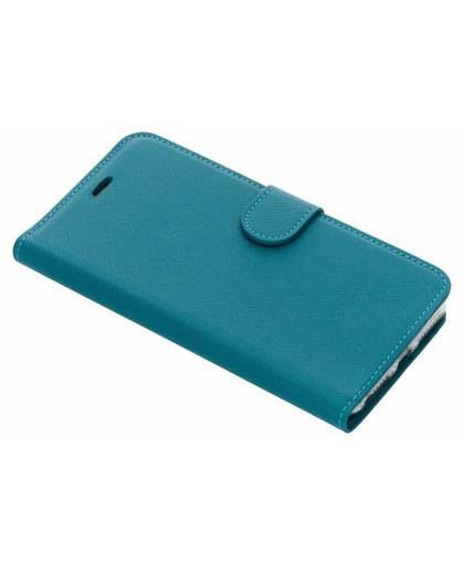 Turquoise Saffiano booktype hoes voor de iPhone 8 Plus / 7 Plus / 6(s) Plus