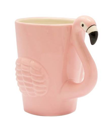 Roze flamingo beker/mok 200 ml