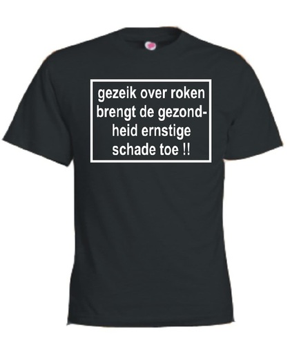 Mijncadeautje T-shirt - Gezeik over roken.... - Unisex Zwart (maat XL)