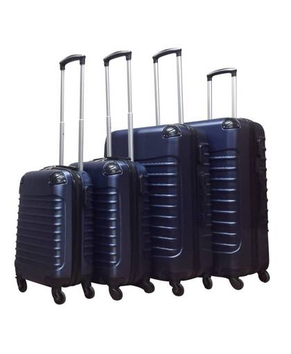 Castillo kofferset 4-dlg Quadrant donkerblauw