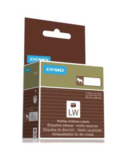 DYMO 1960080 adreslabels Bruin, Wit Zelfklevend label