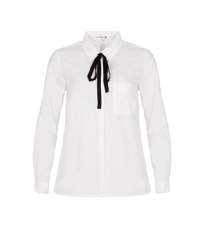 blouse met strik wit