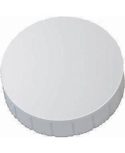 Maul magneet MAULsolid, diameter 38 x 15,5 mm, wit, doos met 10 stuks