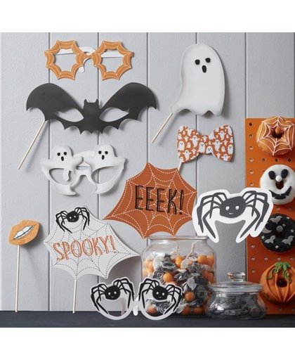 Spooky Spider photo props (10 delig)