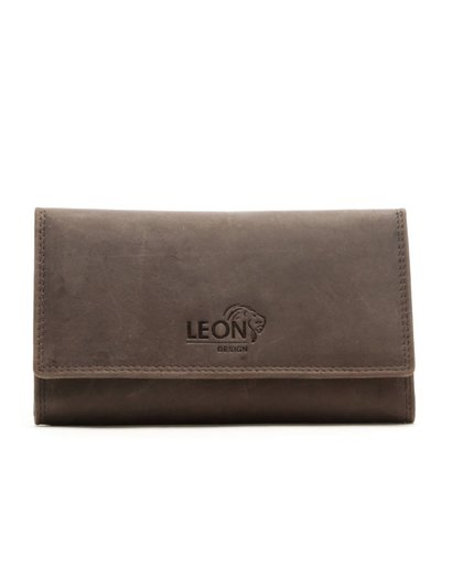 LeonDesign - 26-W201 - portemonnee - hunter donker bruin - leer