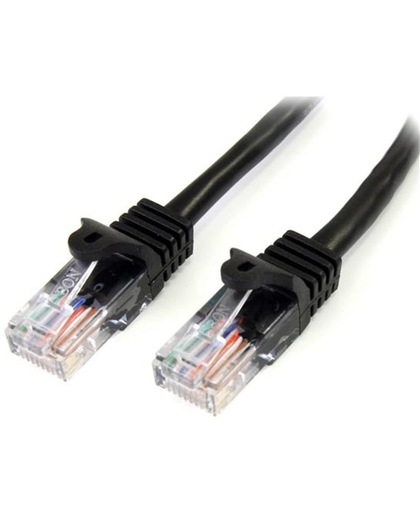 StarTech.com Cat5e Ethernet met snagless RJ45 connectors UTP kabel 0,5m zwart netwerkkabel