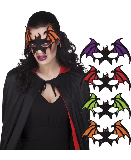 24 stuks: Masker Vleermuis in 4 kleuren - assorti - Vilt