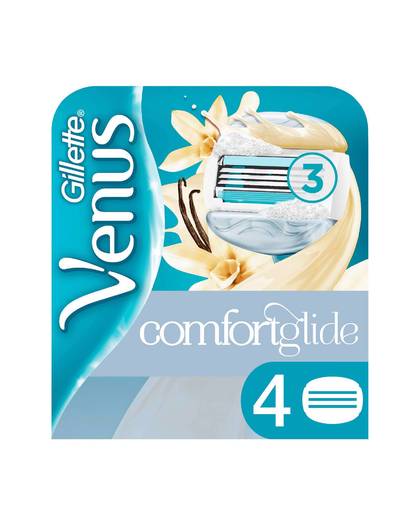 Comfortglide vanille scheermesjes - 4 stuks