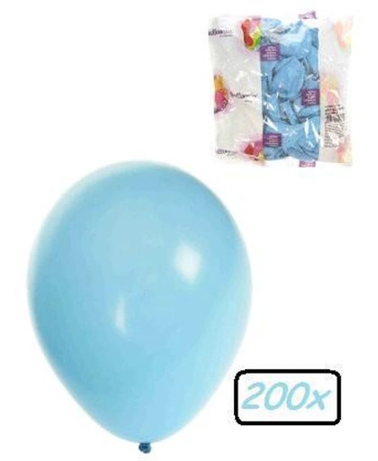 Ballonnen helium 200x licht blauw