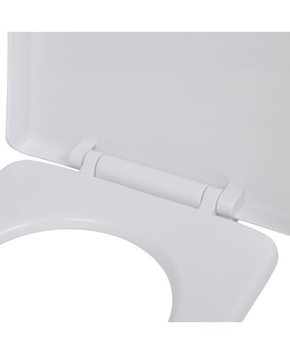 vidaxl Abattant WC à fermeture en douceur Blanc Carré - VIDAXL